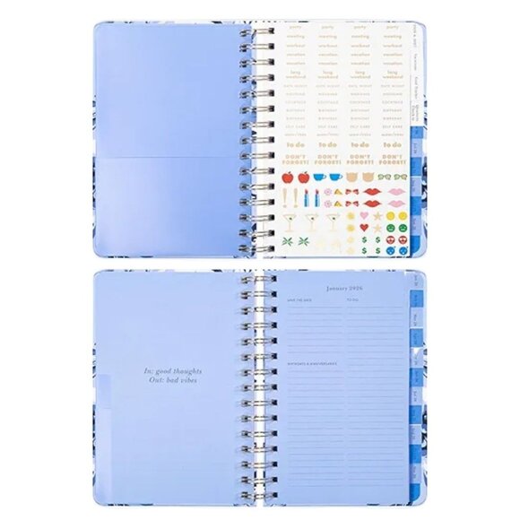 Kate Spade New York Daily Hardcover 2026 Planner Floral Toile Weekly & Monthly - Picture 6 of 8
